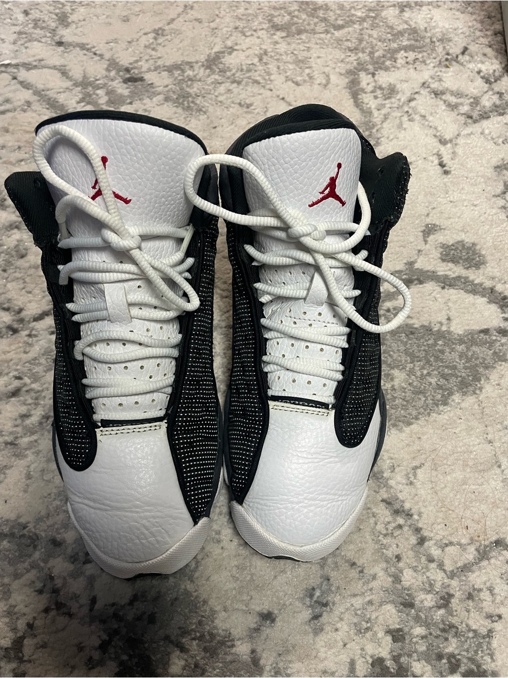 Jordan Kids' White/Black/Red Retro Basketball Sneakers